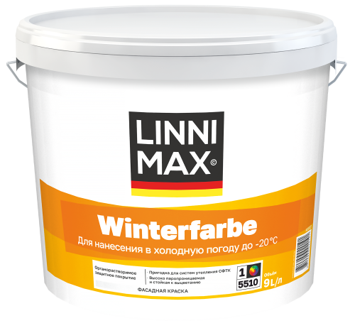 LINNIMAX WINTERFARBE / ЛИННИМАКС ВИНТЕРФАРБЕ краска фасадная всесезонная полиакриловая фото 2