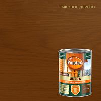 PINOTEX ULTRA лазурь защитная влагостойкая для защиты древесины до 10 лет тиковое дерево (0,9л) new