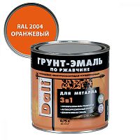 Dali Грунт-эмаль по ржавчине 3 в 1 гладкая алкидная, RAL 2004 оранжевый (0,75л)