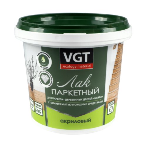 VGT / ВГТ акриловый лак для паркета и дерева внутри помещений глянцевый