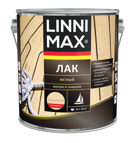LINNIMAX / ЛИННИМАКС лак алкидно-уретановый яхтный для наружных и внутренних работ глянцевый фото 7