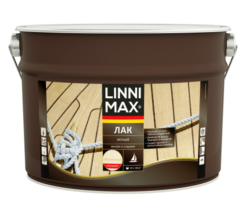 LINNIMAX / ЛИННИМАКС лак алкидно-уретановый яхтный для наружных и внутренних работ глянцевый фото 2