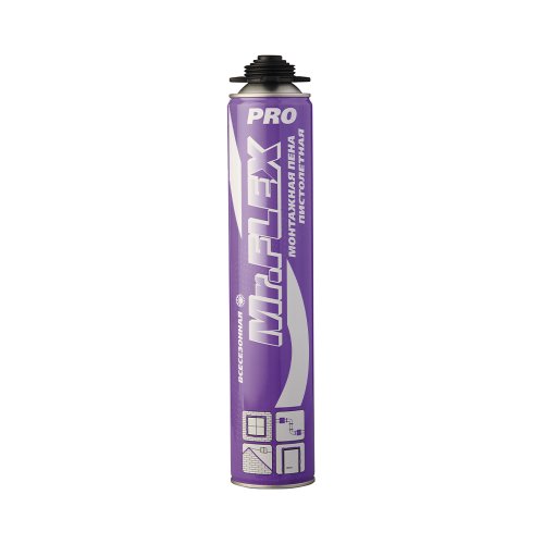 Пена монтажная профессиональная MR Flex PRO, всесезонная, 750 мл