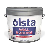 Краска для стен и потолков Olsta Wall&Ceiling, акриловая, матовая