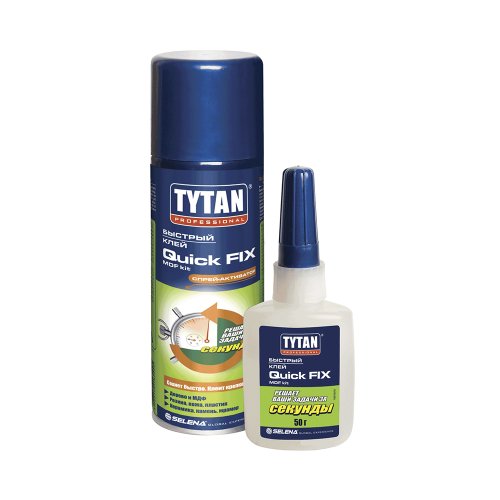Tytan Professional / Титан двухкомпонентный цианакрилатный клей для МДФ