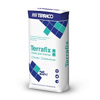 TERRACO TERRAFIX GRANIT WHITE / ТЕРРАКО ТЕРРАФИКС ГРАНИТ ВАЙТ цементный клей для мозаик, белый, 25кг
