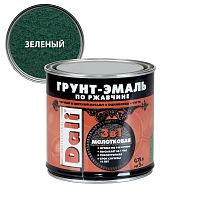 Dali Грунт-эмаль по ржавчине 3 в 1 молотковая алкидная, зеленый (0,75л)