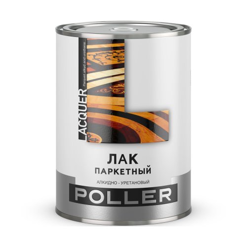 Лак паркетный Poller, алкидно-уретановый, глянцевый, 0,9 л