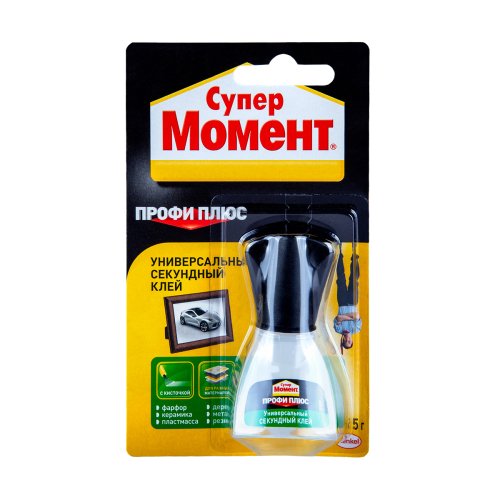 Универсальный секундный клей Супер Момент Профи Плюс, 5 г