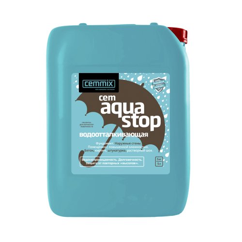 Водоотталкивающая пропитка для бетона Cemmix CemAquaStop, 5 л