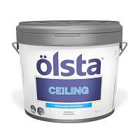 Краска для потолков Olsta Ceiling, акриловая, глубокоматовая, база A, белая