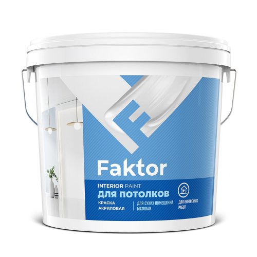 Faktor / Фактор краска для потолков акриловая матовая