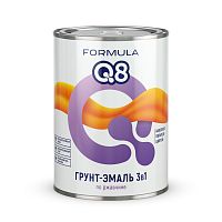 Грунт-эмаль по ржавчине Formula Q8 3 в 1, матовая, 0,9 кг, вишневая