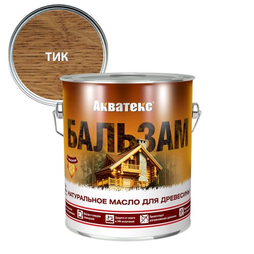 Акватекс-Бальзам масло для древесины, тик (2,2л)