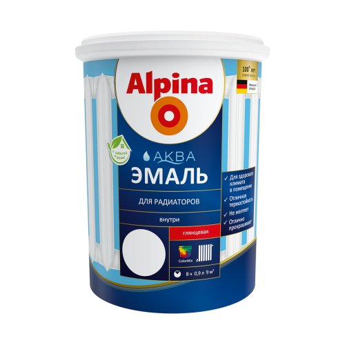 Alpina / Альпина Аква водоразбавляемая эмаль для радиаторов