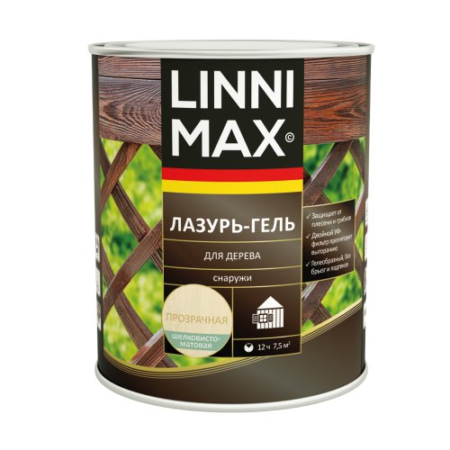 LINNIMAX / ЛИННИМАКС лазурь-гель для дерева алкидная лессирующая шелковисто-матовая фото 2