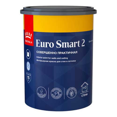 Tikkurila Euro Smart 2 / Тиккурила Евро 2 глубокоматовая краска интерьерная