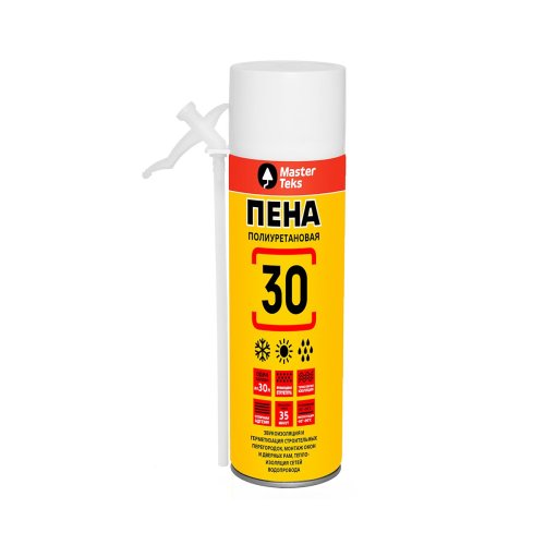 Пена монтажная бытовая Masterteks 30, всесезонная, 350 мл