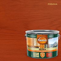 PINOTEX ULTRA лазурь защитная влагостойкая для защиты древесины до 10 лет рябина (9л) new