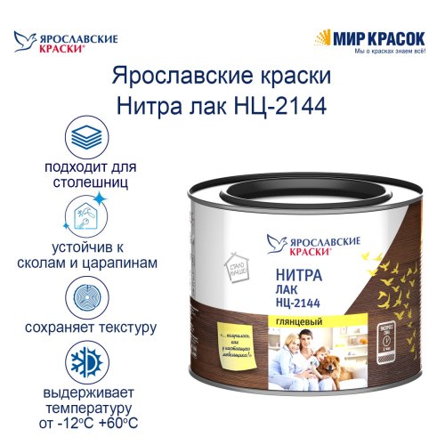 Ярославские Краски НЦ-2144 лак глянцевый фото 3