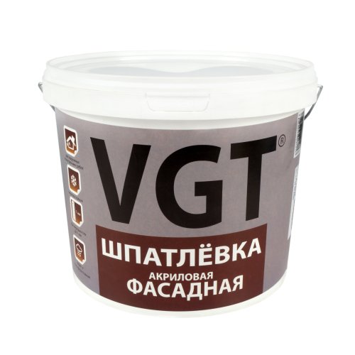 Шпатлевка фасадная VGT, акриловая, 3,6 кг