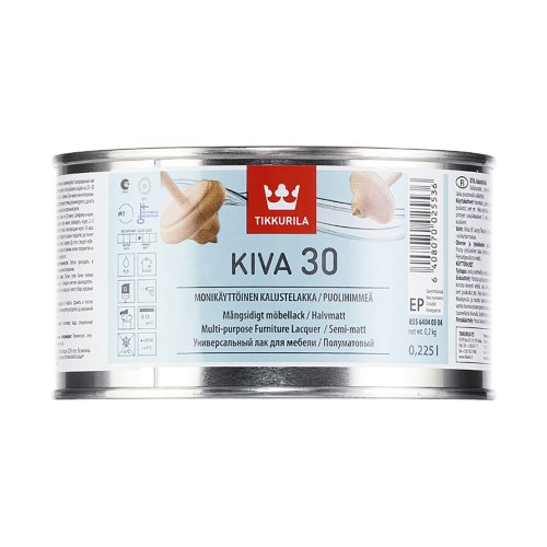 Tikkurila Kiva 30 / Тиккурила Кива лак для мебели полуматовый