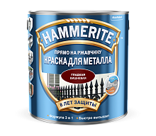 HAMMERITE краска для металла, прямо на ржавчину, вишневая RAL 3005 (5л)