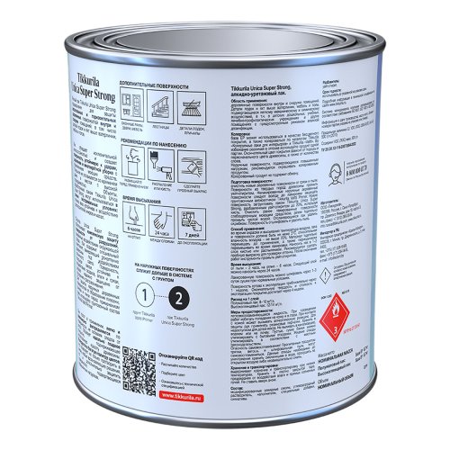 Tikkurila Unica Super Strong EP / Тиккурила Уника лак универсальный износостойкий высокоглянцевый фото 3