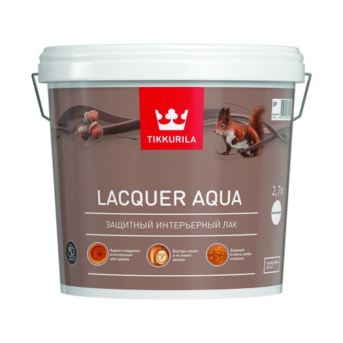 Tikkurila Euro Lacquer Aqua / Евро Лак Аква антисептирующий водный лак полуглянцевый