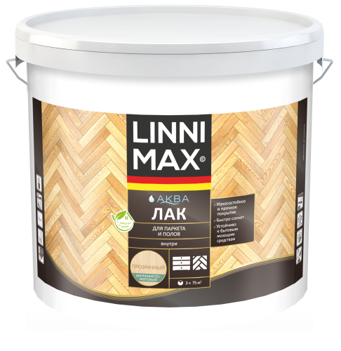 LINNIMAX / ЛИННИМАКС АКВА лак акриловый для паркета и полов шелковисто-матовый фото 8