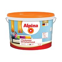 Alpina / Альпина Стильная Интерьерная глубокоматовая краска для стен и потолков