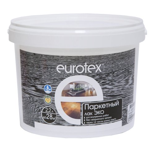 Лак паркетный Eurotex Эко, полуматовый, 2,2 л фото 8