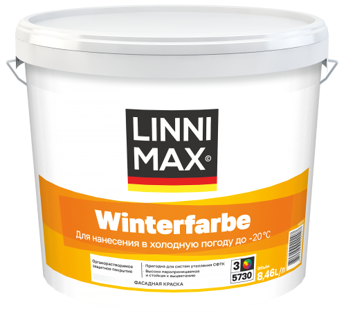LINNIMAX WINTERFARBE / ЛИННИМАКС ВИНТЕРФАРБЕ краска фасадная всесезонная полиакриловая фото 5