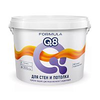 Краска для стен и потолка водно-дисперсионная Formula Q8, матовая, белая
