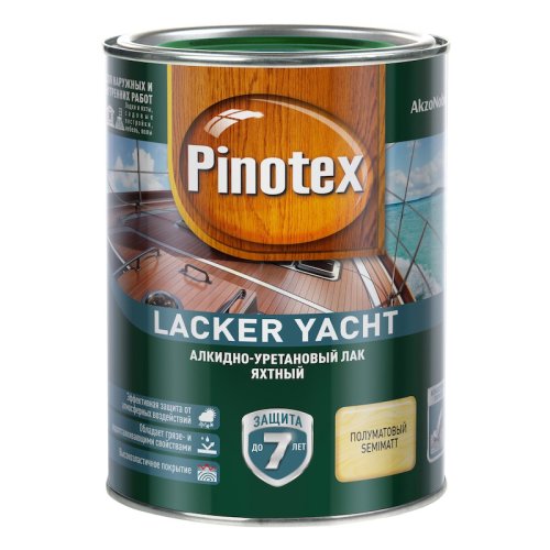 Pinotex Lacker Yacht / Пинотекс алкидно уретановый яхтный лак полуматовый