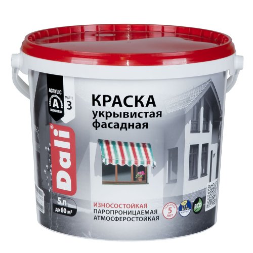 Dali / Дали краска Укрывистая фасадная акриловая фото 4