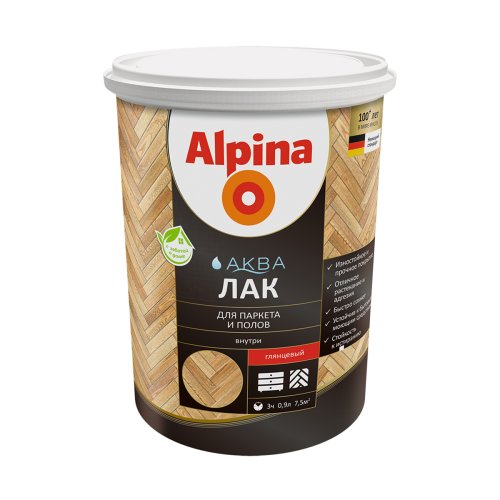Alpina Aqua / Альпина Аква паркетный лак на водной основе глянцевый
