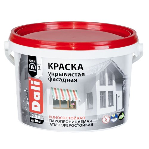 Dali / Дали краска Укрывистая фасадная акриловая фото 2