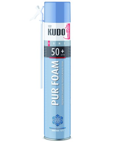 Пена монтажная бытовая Kudo Home 50+ Arktica, зимняя, 1000 мл