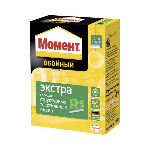 Клей для структурных и текстильных обоев Момент Экстра