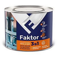 FAKTOR / ФАКТОР грунт-эмаль по металлу и ржавчине 3 в 1 органоразбавляемая