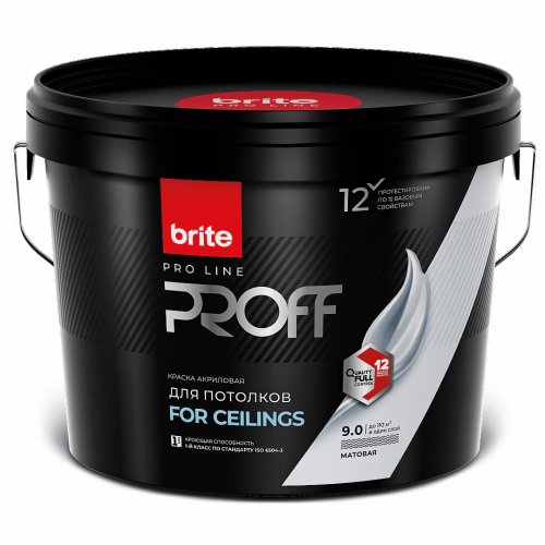 Brite Professional Ti Pure Quality / Брайт профессиональная супербелая краска для потолков