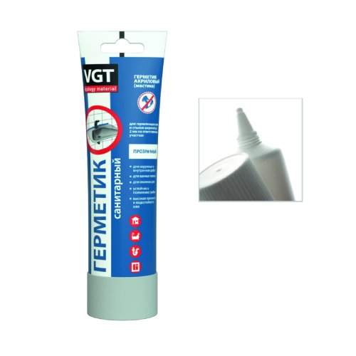 VGT / ВГТ ГЕРМЕТИК АКРИЛОВЫЙ САНИТАРНЫЙ для внутренних и наружных работ фото 2
