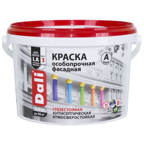 Dali / Дали краска особопрочная фасадная акриловая глубокоматовая фото 5