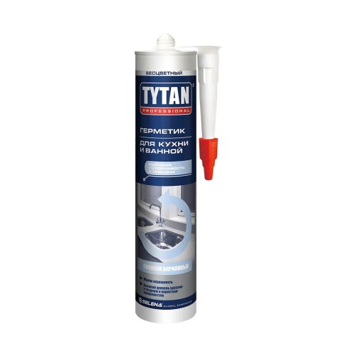 Герметик силиконакриловый для кухни и ванной Tytan Professional, 280 мл, прозрачный