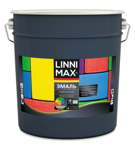 LINNIMAX / ЛИННИМАКС эмаль алкидная универсальная для наружных и внутренних работ шелковисто-матовая фото 2