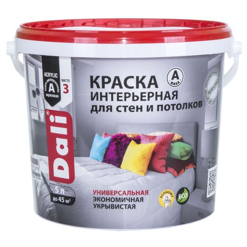 DALI / ДАЛИ краска интерьерная для стен и потолков акриловая глубокоматовая фото 6