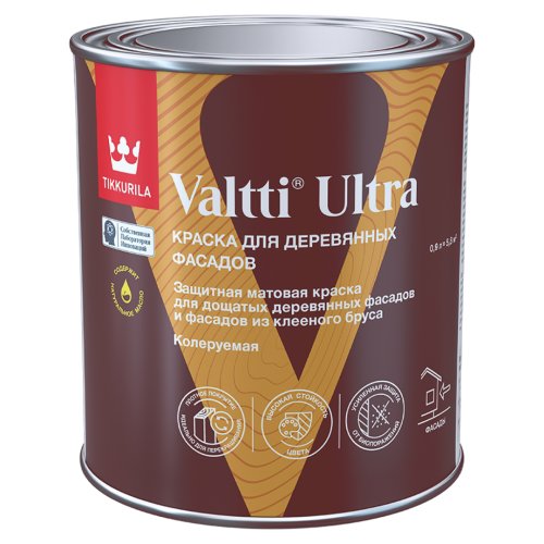 Tikkurila Valtti Ultra краска для деревянных фасадов матовая