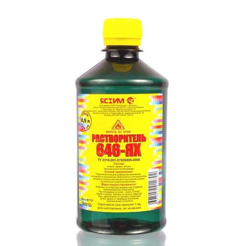 Растворитель 646 Ясхим, ПЭТ, 0,5 л