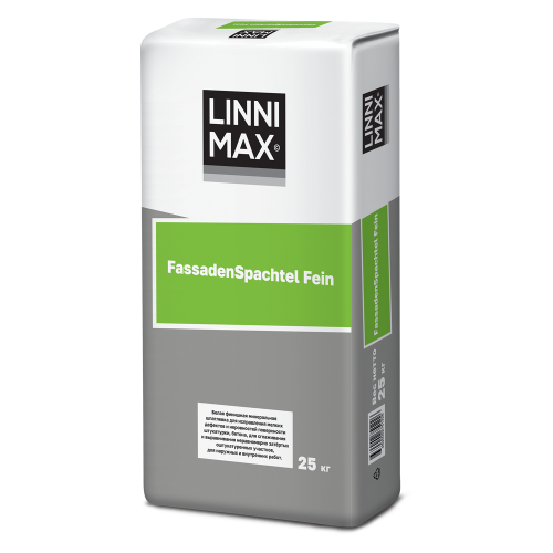 LINNIMAX FASSADENSPACHEL FEIN / ЛИННИМАКС ФАССАДЕНШПАХТЕЛЬ ФАЙН шпатлевка на цементной основе фото 2